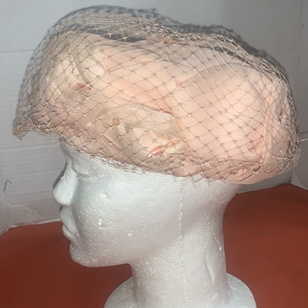 Vintage Pale Pink Pillbox Original Cass of California hat